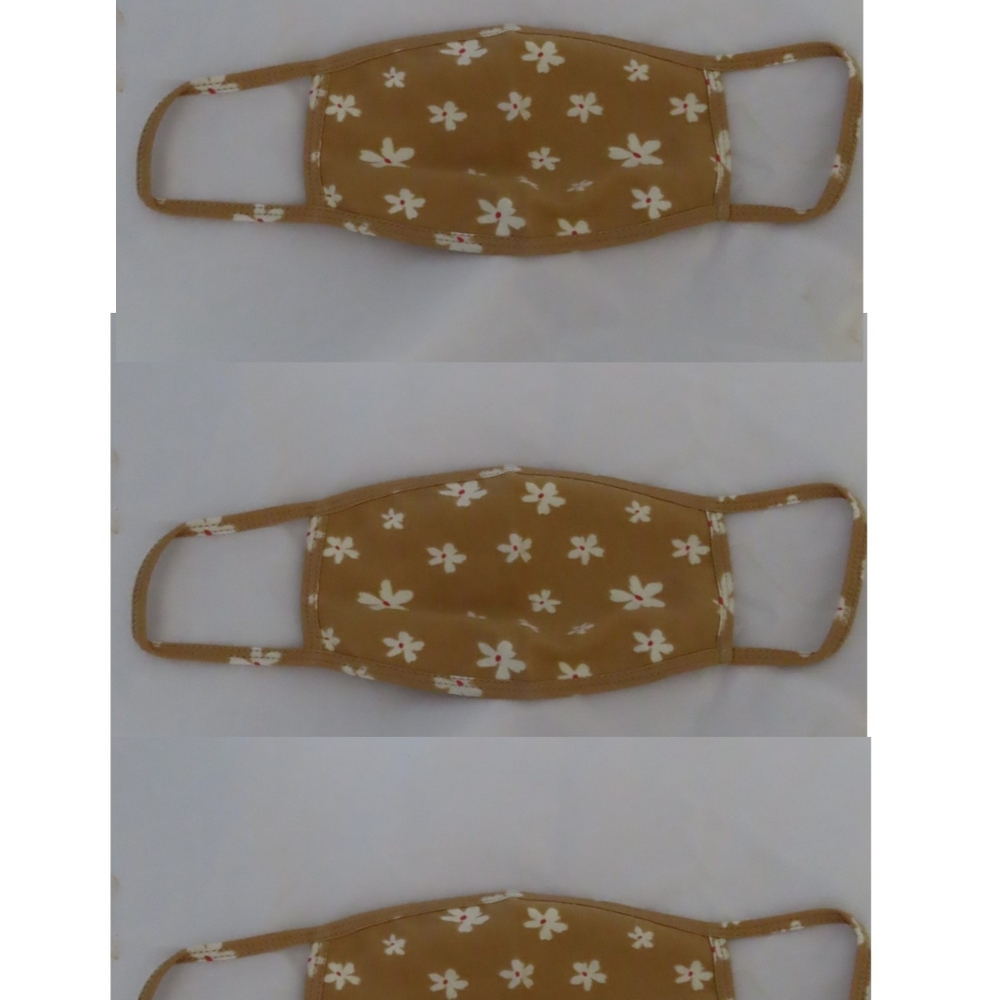 Set of 3 Cute Floral Design Masks